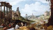 Willem van Nieulandt View of the Forum Romanum. Sweden oil painting artist